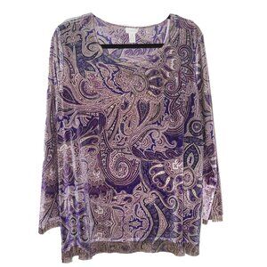 Chico's Women's Velvet Tunic Top